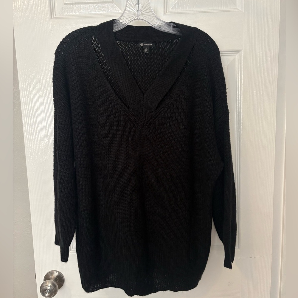 Black V-Neck Sweater